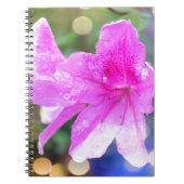  roze tuinbloemen. Floral botanische foto Notitieboek (Voorkant)