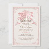  roze tuinbouwpartij kaart (Voorkant)