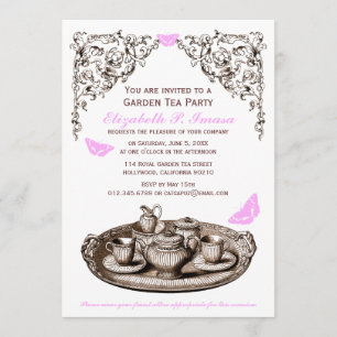 Roze tuinbouwpartij kaart