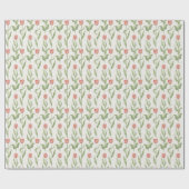  roze tuinbouwpatroon cadeaupapier (Vlak)