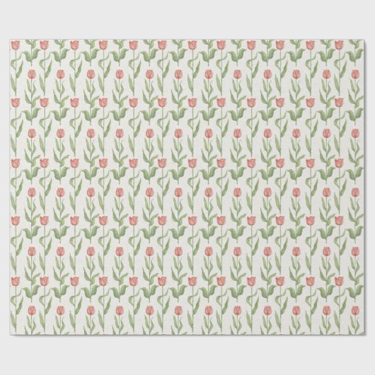 roze tuinbouwpatroon cadeaupapier (Vlak)