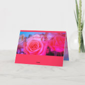 Roze tuinfoto Roos Kaart (Achterkant)