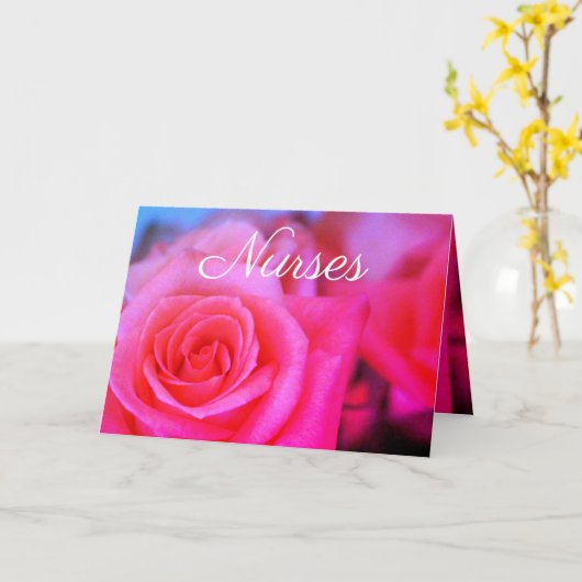 Roze tuinfoto Roos Kaart (Gele Bloem)