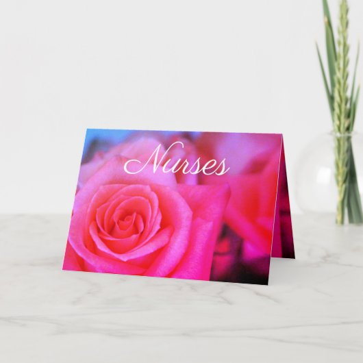 Roze tuinfoto Roos Kaart (Voorkant)