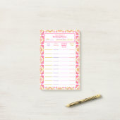 Roze Tuinieren Planner Alloment Homestead Plan Post-it® Notes (Op bureau)