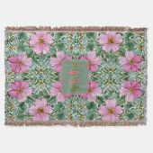 Roze Tuinmozaïek Deken (Voorkant)