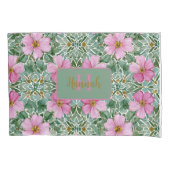 Roze Tuinmozaïek Kussensloop (Voorkant)