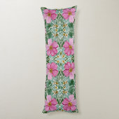 Roze Tuinmozaïek Lichaamskussen (Achterkant (Verticaal))