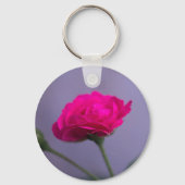 Roze Tuinroos Sleutelhanger (Voorkant)