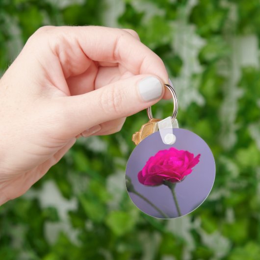 Roze Tuinroos Sleutelhanger (Hand)