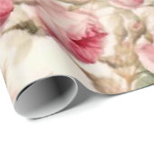 Roze  tuinRozen Cadeaupapier (Rol Hoek)