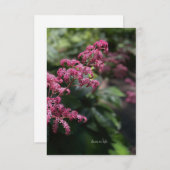 Roze tuinventilator notitiekaartje (Voorkant / Achterkant)