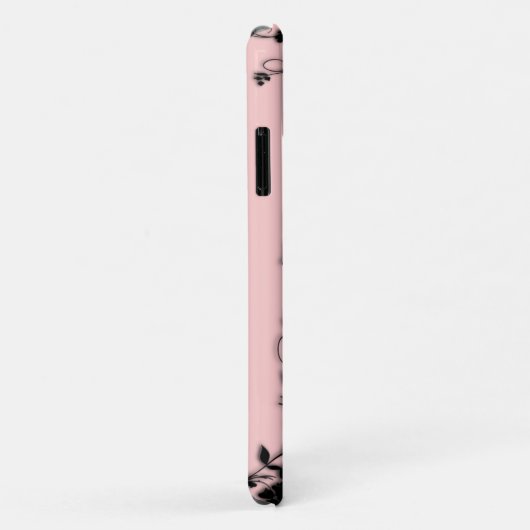 Roze tuinvlinder persoonlijk Case-Mate iPhone case (Achterkant/rechts)