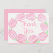 Roze tulband grens ~Hartelijk kaart (Voorkant / Achterkant)