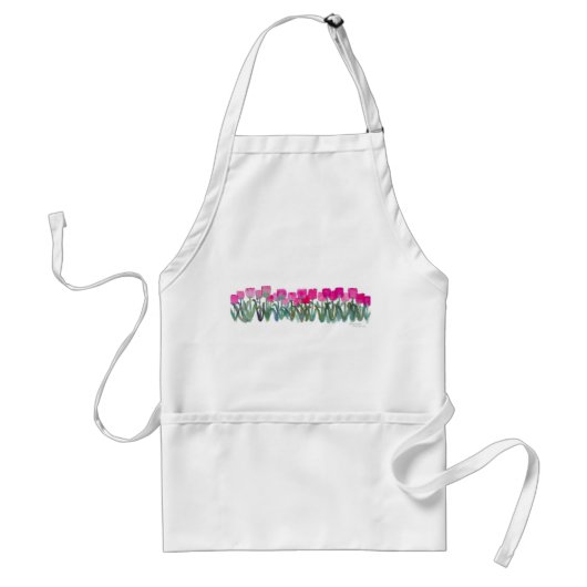 Roze Tulip Apron Standaard Schort (Voorkant)