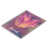  roze Tulip Art Flower Journal Notitieboek (Linkerzijde)