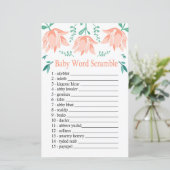 Roze Tulip Baby word scramble game (Staand voorkant)