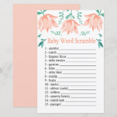 Roze Tulip Baby word scramble game (Voorkant / Achterkant)