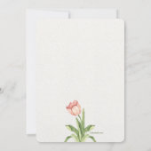 Roze Tulip Bridal Shower Kaart (Achterkant)
