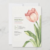 Roze Tulip Bridal Shower Kaart (Voorkant)
