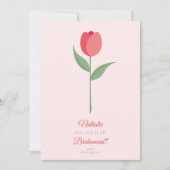 Roze Tulip Bridesmaid Fotovrienden Kaart (Voorkant)