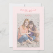 Roze Tulip Bridesmaid Fotovrienden Kaart (Achterkant)