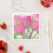 Roze Tulip Cocktail Napkin Servet (Insitu)
