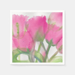 Roze Tulip Cocktail Napkin Servet