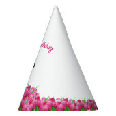 Roze Tulip Dachshund Party Pet Feesthoedjes (Rechts)