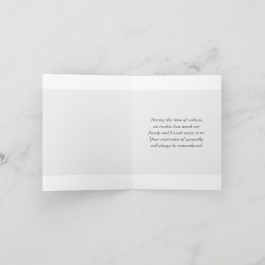 Roze Tulip en Pearls Hartelijk dank van de familie Bedankkaart (Binnen)