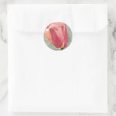 Roze Tulip Envelop Seals - Trouwstickers Ronde Sticker (Tas)