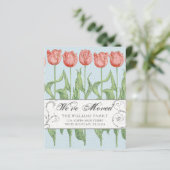  roze Tulip Floral budget Moving Kaart (Staand voorkant)