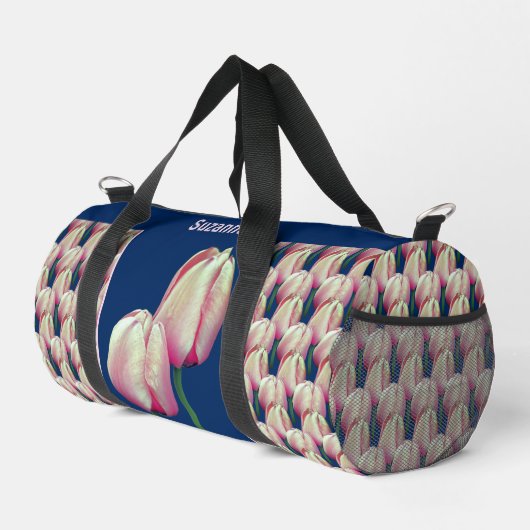 Roze Tulip Flowers, speciaal aangepast Plunjezak (Rechterhoek)