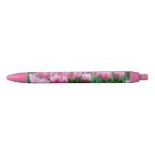 Roze Tulip Flowers Zwarte Inkt Pen (Voorkant)
