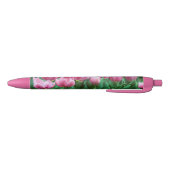Roze Tulip Flowers Zwarte Inkt Pen (Bodem)