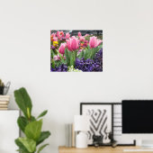 Roze Tulip Forest Poster (Thuiskantoor)