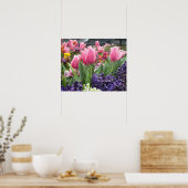 Roze Tulip Forest Poster (Keuken)