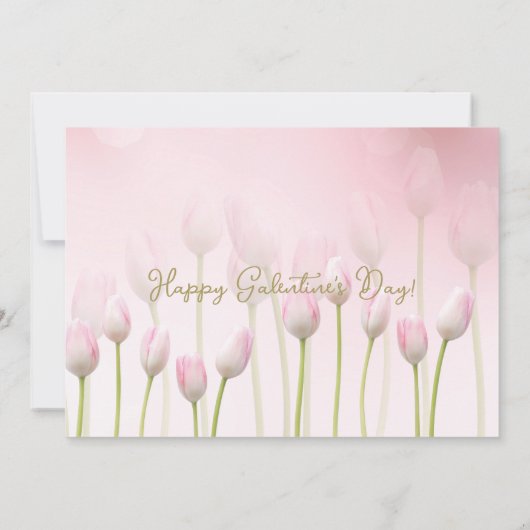 Roze Tulip Galentine's Dinner Brunch Party nodigt  Kaart (Achterkant)