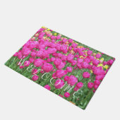 Roze Tulip Garden Floral Welkom Doormat Deurmat (Schuin)