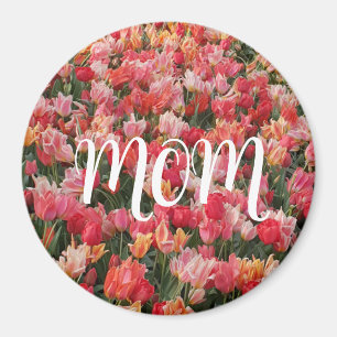 Roze Tulip Garden Mam Magnet