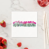 Roze Tulip Grove Cocktail Napkin Servet (Insitu)