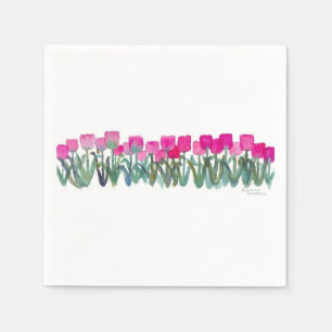 Roze Tulip Grove Cocktail Napkin Servet