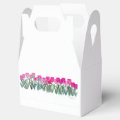 Roze Tulip Grove Favor Box Bedankdoosjes (Geopend)