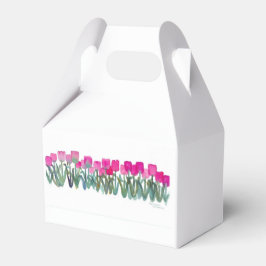Roze Tulip Grove Favor Box Bedankdoosjes