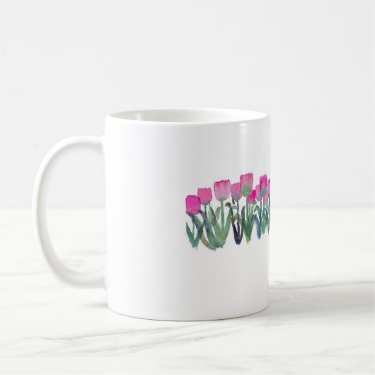 Roze Tulip Grove Koffiemok (Links)