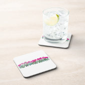 Roze Tulip Grove Plastic Onderzetters (Rechterzijde)