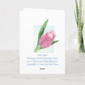 Roze Tulip Hartelijk dank Bedankkaart (Achterkant)