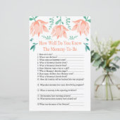 Roze Tulip Hoe goed ken je baby shower game? (Staand voorkant)