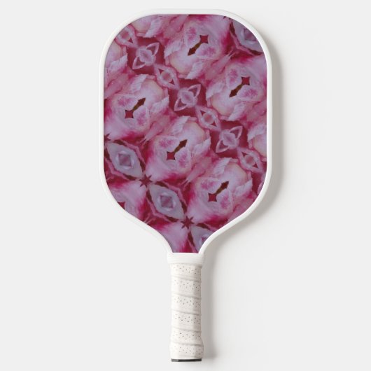 Roze Tulip Ikat 4 Pickleball Paddle (Voorkant)