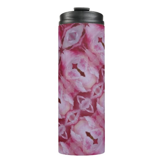 Roze Tulip Ikat 4 Thermosbeker (Voorkant)
